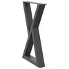 vidaXL Dining Table Legs 2 pcs Anthracite 60x(72-73.3) cm Steel