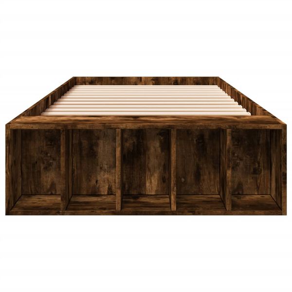 vidaXL Bed Frame without Mattress Smoked Oak 90x200 cm