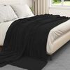 vidaXL Throw Blanket Black 220 x 240 cm Fleece