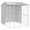 vidaXL Bird Cage with Storage Grey 215 x 310 x 247 cm Galvanised Steel