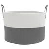 vidaXL Storage Basket Grey and White Ø51x33 cm Cotton