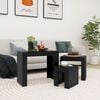 vidaXL Nesting Coffee Tables 3 pcs Black Engineered Wood