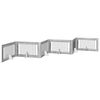 vidaXL Foldable Dog Gate with Stands 6 pcs Grey Sonoma 602 cm