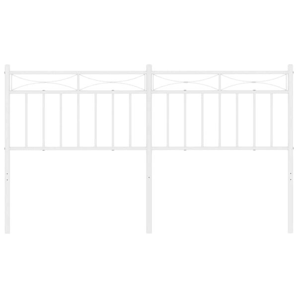 vidaXL Metal Replace Headboard White 150 cm