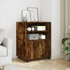 vidaXL Rolling Cabinet Smoked Oak 60x48x81 cm Engineered Wood