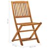 vidaXL Folding Outdoor Chairs 2 pcs Solid Acacia Wood