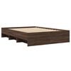 vidaXL Bed Frame without Mattress Brown Oak 135x190 cm Double Engineered Wood
