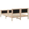 vidaXL Bed frame Brown and black 135 x 190 cm Solid pine wood
