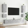 vidaXL TV Wall Cabinet with LED Lights Concrete Grey 40.5x35x40 cm