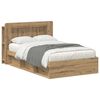 vidaXL Bed Frame with Storage Artisan Oak 120 x 190 cm Engineered Wood