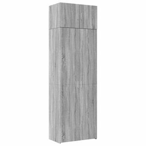 vidaXL Storage Cabinet Grey Sonoma 70x42,5x225 cm Engineered Wood