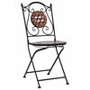 vidaXL Mosaic Bistro Chairs 2 pcs Brown Ceramic