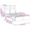 vidaXL Storage Bed with Headboard White 120 x 190 cm Engineered Wood