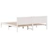vidaXL Bed Frame White 200 x 200 cm Solid Pine wood