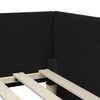 vidaXL Corner Bed Frame with Headboard Black 90 cm x 200 cm Velvet