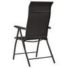 vidaXL Folding Garden Chairs 2 pcs Black Coffee Poly Rattan
