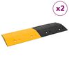 vidaXL Speed Hump 2 pcs Yellow&Black 97x32,5x4 cm Rubber