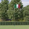 vidaXL Italy Flag and Pole 5.5 m Aluminium