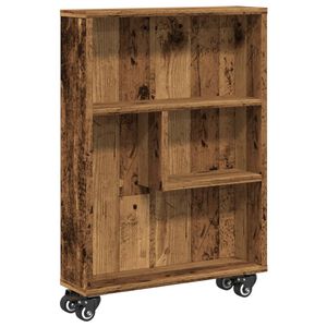 vidaXL Narrow Storage Trolley Old Wood 48x13x68 cm Engineered Wood
