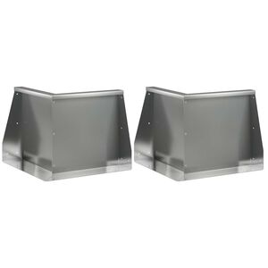 vidaXL Retaining Wall 2 pcs 50 x 50 x 40 cm Galvanised Steel Silver
