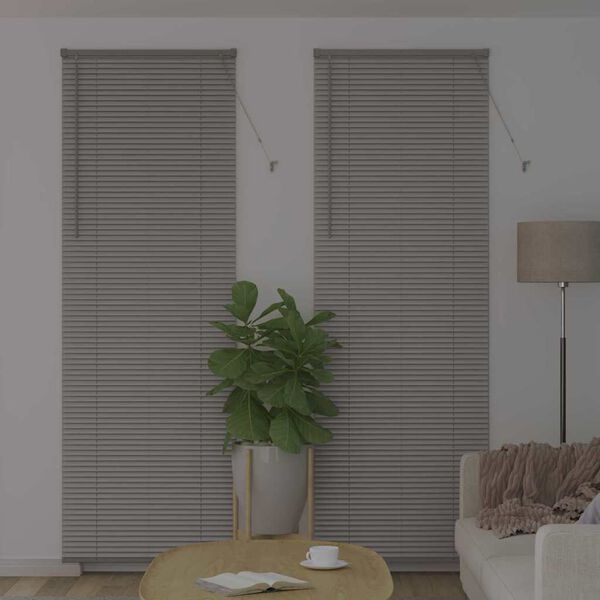 vidaXL Venetian Blinds Height Adjustable Silver 220 x 80 cm Aluminium