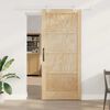 vidaXL Sliding Door Brown 93 x 211 cm Solid Pine Wood