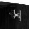 vidaXL Bathroom Cabinet Black Oak 32x25.5x190 cm Engineered Wood