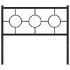 vidaXL Metal Replace Headboard Black 100 cm