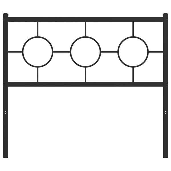 vidaXL Metal Replace Headboard Black 100 cm