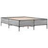 vidaXL Bed Frame without Mattress Grey Sonoma 135x190 cm Double