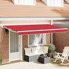 vidaXL Awning Replacement Fabric Red 380 x 195 cm Polyester