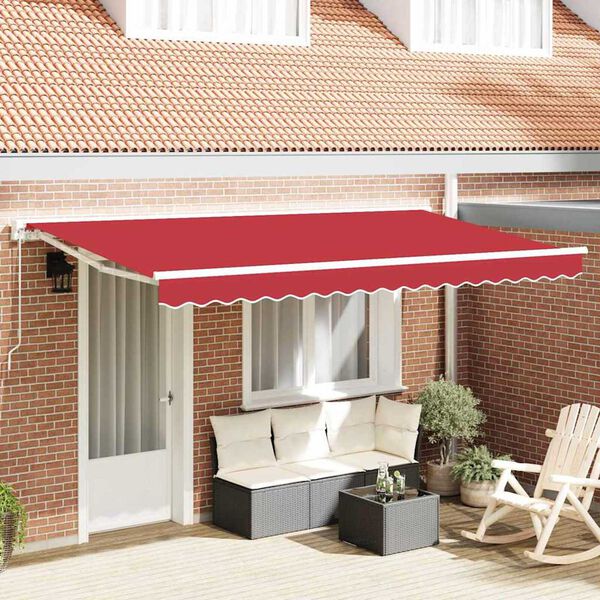 vidaXL Awning Replacement Fabric Red 380 x 195 cm Polyester