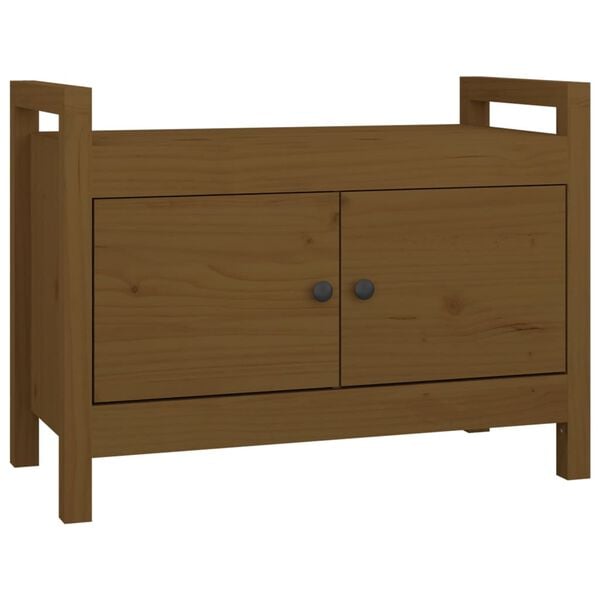 vidaXL Hall Bench Honey Brown 80x40x60 cm Solid Wood Pine