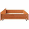 vidaXL Under-Bed Drawers 2 pcs Wax Brown 95x55x17 cm Solid Wood Pine