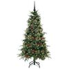 vidaXL Artificial Hinged Christmas Tree Green 150 cm PE and PVC