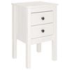 vidaXL Bedside Cabinet | White | Solid pine wood | Medium | Bedside Cabinet