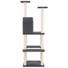 vidaXL Cat Tree with Sisal Scratching Posts Dark Grey 144.5 cm