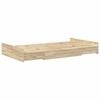 vidaXL Storage Bed Frame Sonoma Oak 120 x 190 cm Engineered Wood