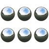 vidaXL Mirror Ball 6 pcs &Oslash; 7.5 cm Silver Stainless Steel 201