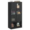 vidaXL Highboard with Doors Black 68x37x142 cm Engineered Wood