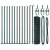 vidaXL Fence with Post Green 1 x 25 m Steel