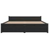 vidaXL Bed Frame without Mattress Black Solid Wood 140x190 cm