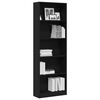 vidaXL Bookshelf Black Oak 60 x 24 x 176 cm Engineered Wood