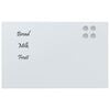 vidaXL Wall-mounted Magnetic Board White 80x50 cm Tempered Glass