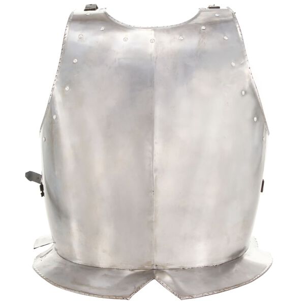 vidaXL Medieval Knight Body Armour Cuirass Replica LARP Silver Steel