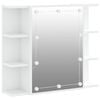 vidaXL Mirror Cabinet with LED High Gloss White 70x16,5x60 cm