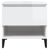 vidaXL Side Table High Gloss White 50x46x50 cm Engineered Wood