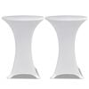 Standing Table Cover &Oslash;70cm White Stretch 2 pcs