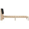 vidaXL Bed frame Brown and black 80 x 200 cm Solid pine wood