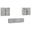vidaXL 6 Piece TV Cabinet Set Concrete Grey Engineered Wood